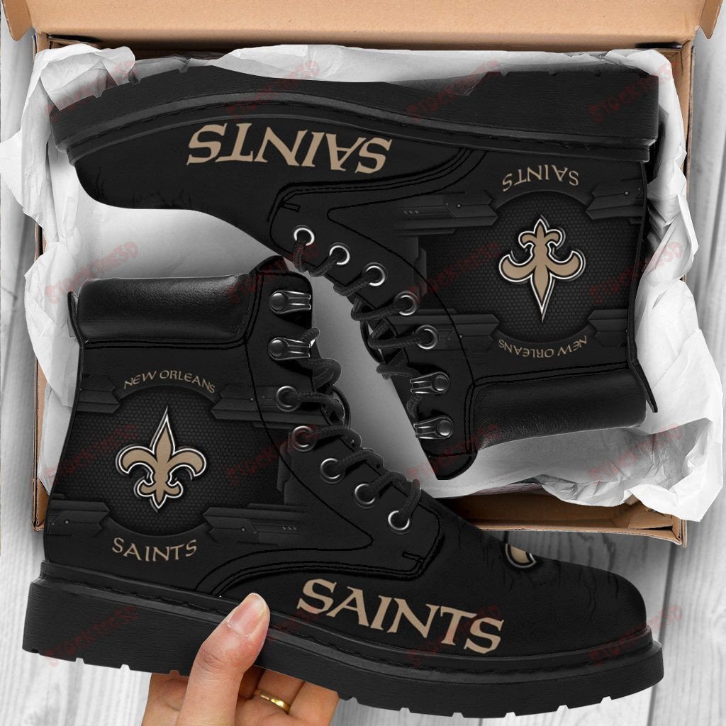 New Orleans Saints Boots – Premium Shoes/ Premium Leather Boots – Gift For Sports Lovers 178