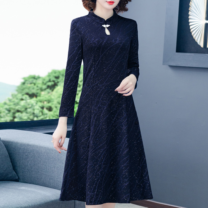 Bodycon Elegant Office Jacquard Midi Dress Autumn Winter Thickening Korean Vintage Sequins Dress 2022 Women Long Casual Vestidos alx