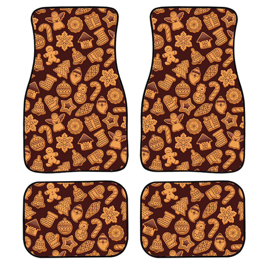 Christmas Cookies Pattern Print Front And Back Car Floor Mats, Front Car Mat