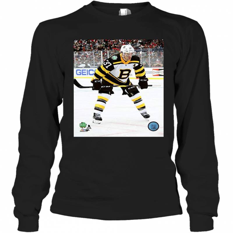 Patrice Bergeron Boston Bruins 2019 Winter Classic Action Long Sleeve T-Shirt