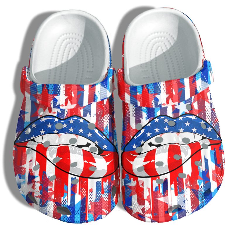 Sexy Lip 4Th Of July Shoes Gift Women – America Flag Celebrate Nationdal Day Shoes Birthday Day Gift