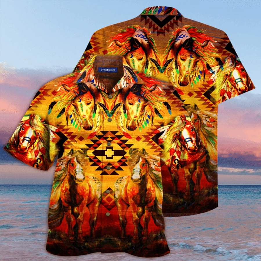 Amazing War Horse Hawaii Aloha Shirts Ha39424