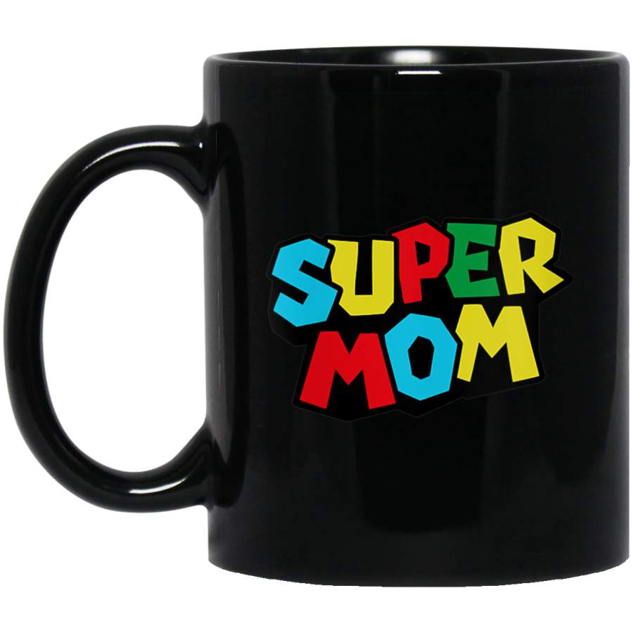 Womens Super Dad Mommy like a Mario’s classic bros vintage classic Black Mugs