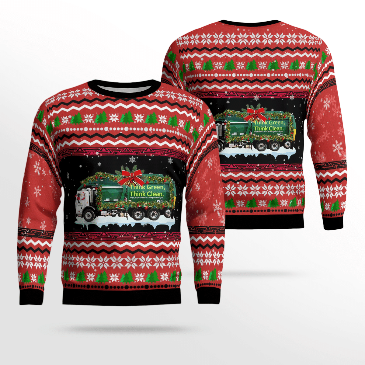 Waste Management Ugly Christmas Sweater, All Over Print Sweatshirt