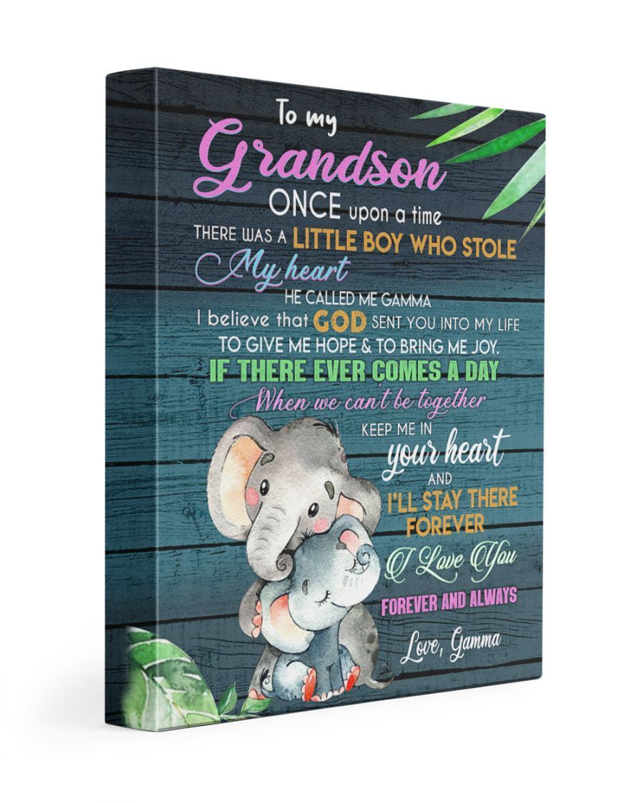 Gamma Matte Canvas To Grandson Elephant Stay There Forever Matte Canvas