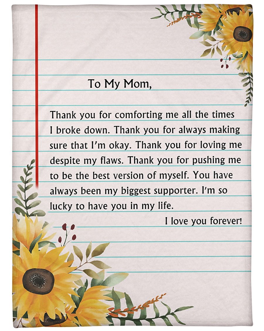 Thank You For Comforting Me Fleece Blanket – Quilt Blanket, Happy Mother’s Day Ideas,  Mother’s Day Gift To Mom, Home Decor Bedding Couch Sofa Soft and Comfy Cozy