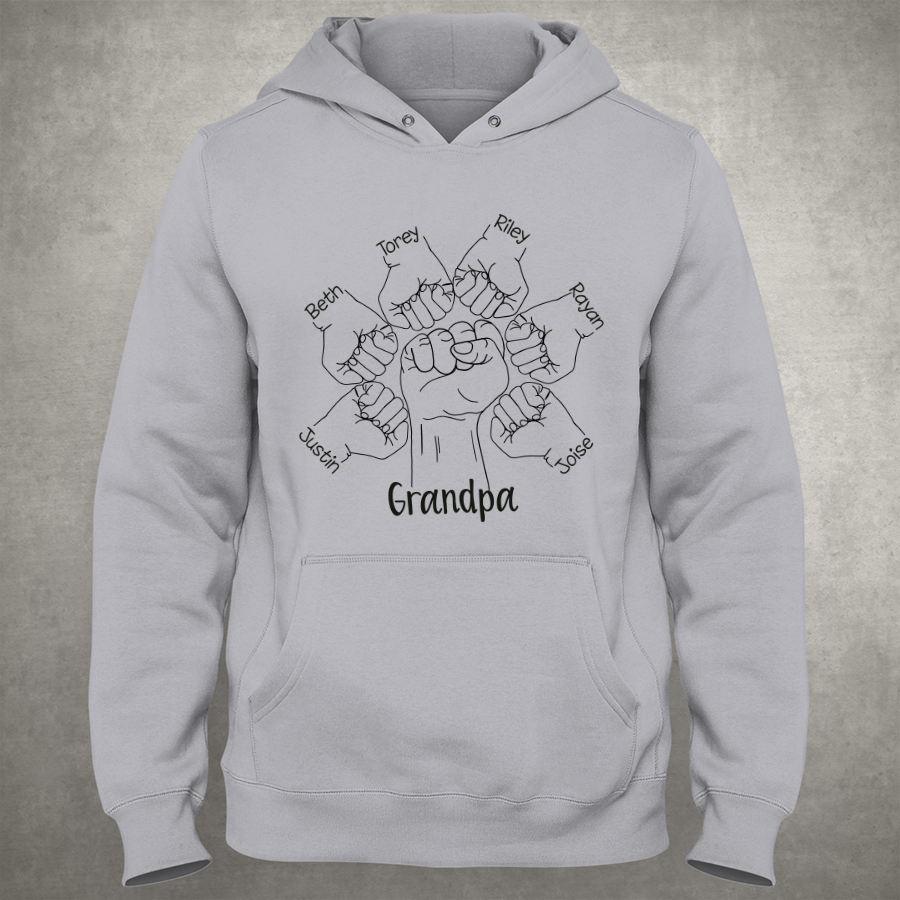 Hands Grandkids Grandpa Hoodie