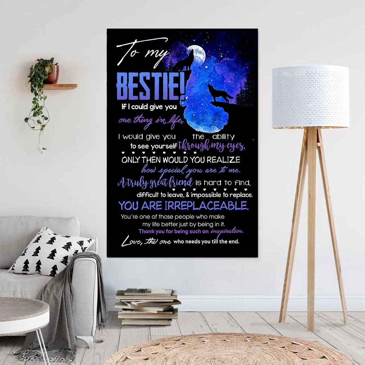 Canvas Wall Art To My Bestie If I Could Give You Wall Art Home Decor