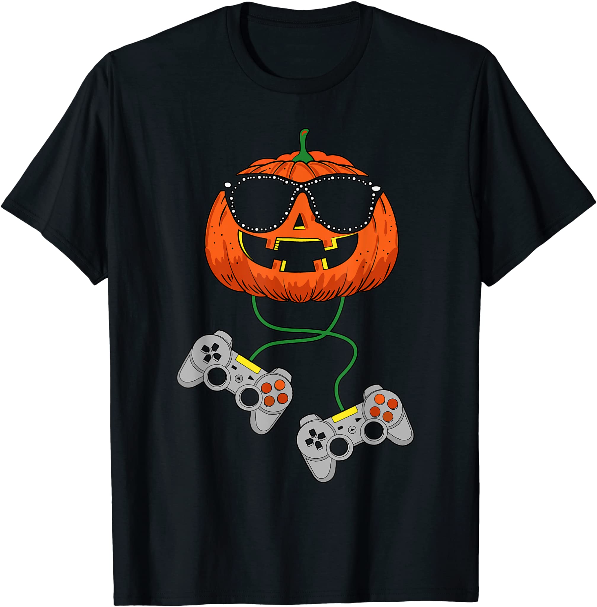 Halloween Jack O Lantern Gamer Boys Kids Men Funny Halloween T-Shirt