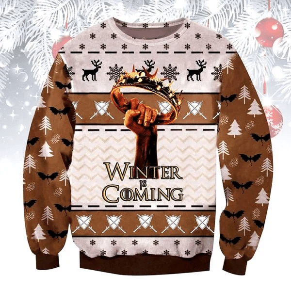 Winter Is Coming Thrones Ugly Christmas Sweater