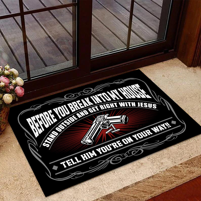 Veteran Doormat, Welcome Rug, Before You Break Into My House Door Mats