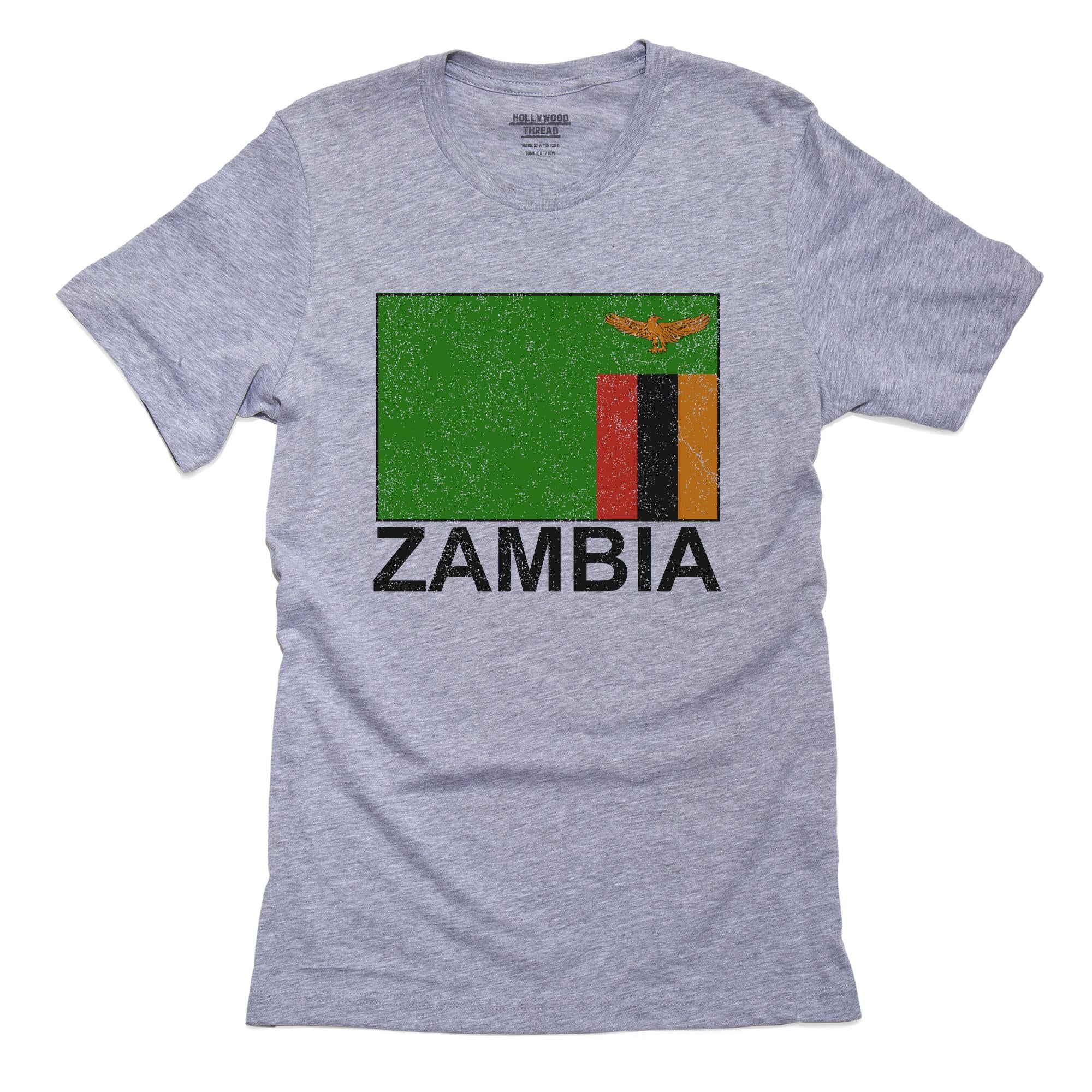 Zambia Flag – Special Vintage Edition T-Shirt, Framed Print, Pillow, Golf Towel