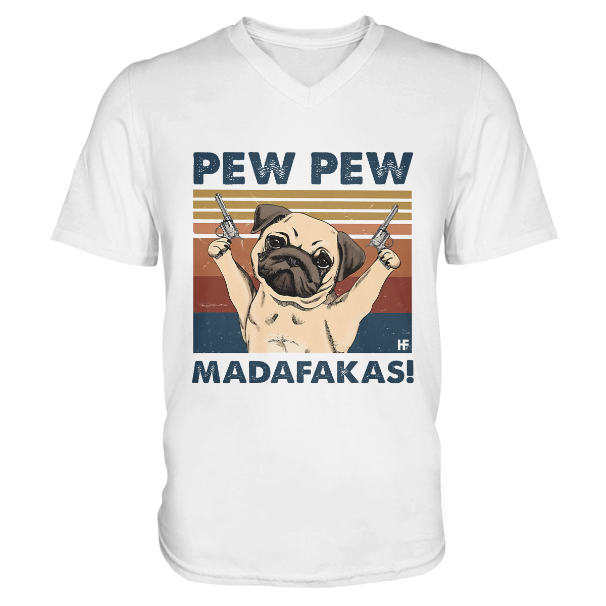 Pug Lovers Shirt 14 Ez01 1009 Men V-Neck T-Shirt