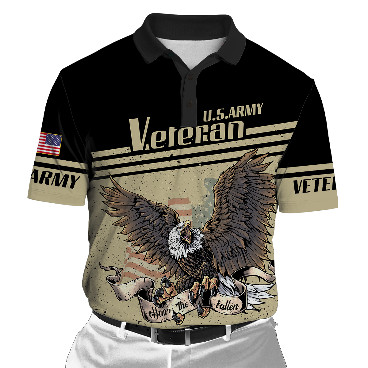 Us Army Veteran Eaglehonor The Fallen Polo Shirt - Intercept Inter National