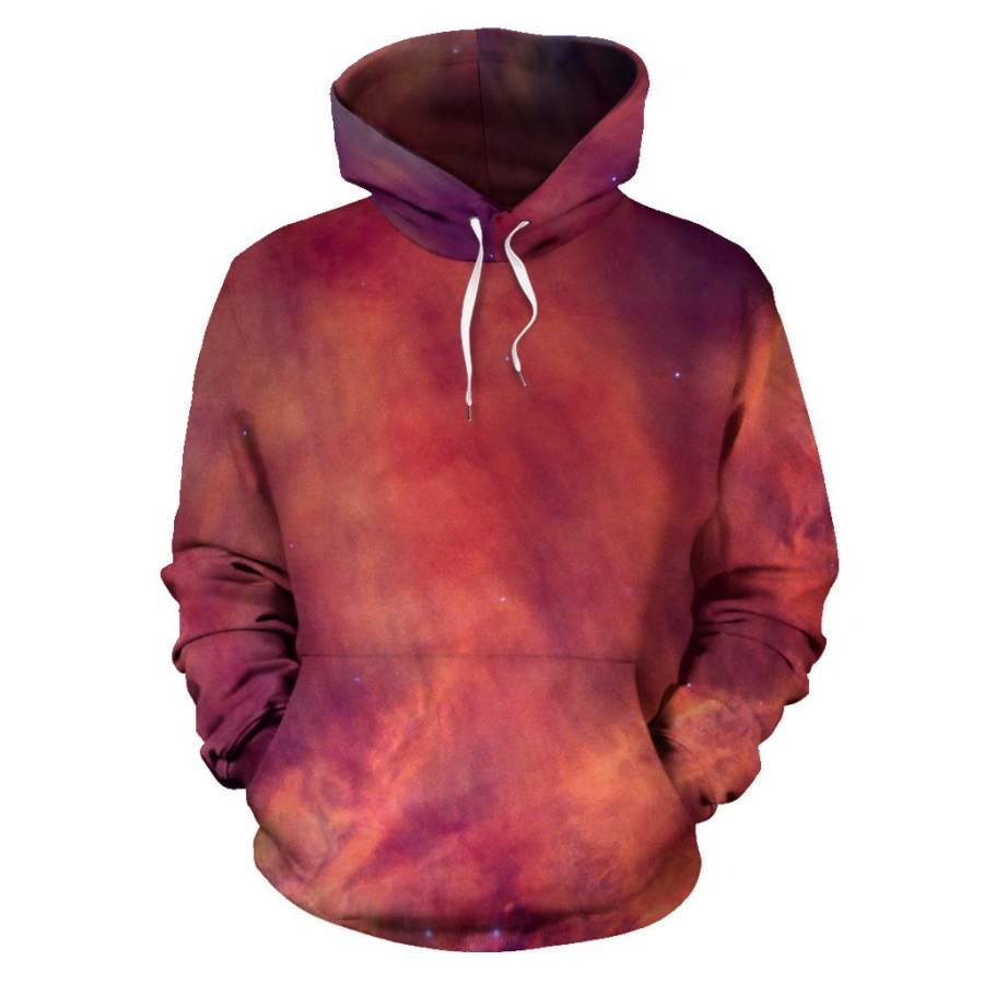 Abstract Nebula Cloud Galaxy Space Print Pullover Hoodie