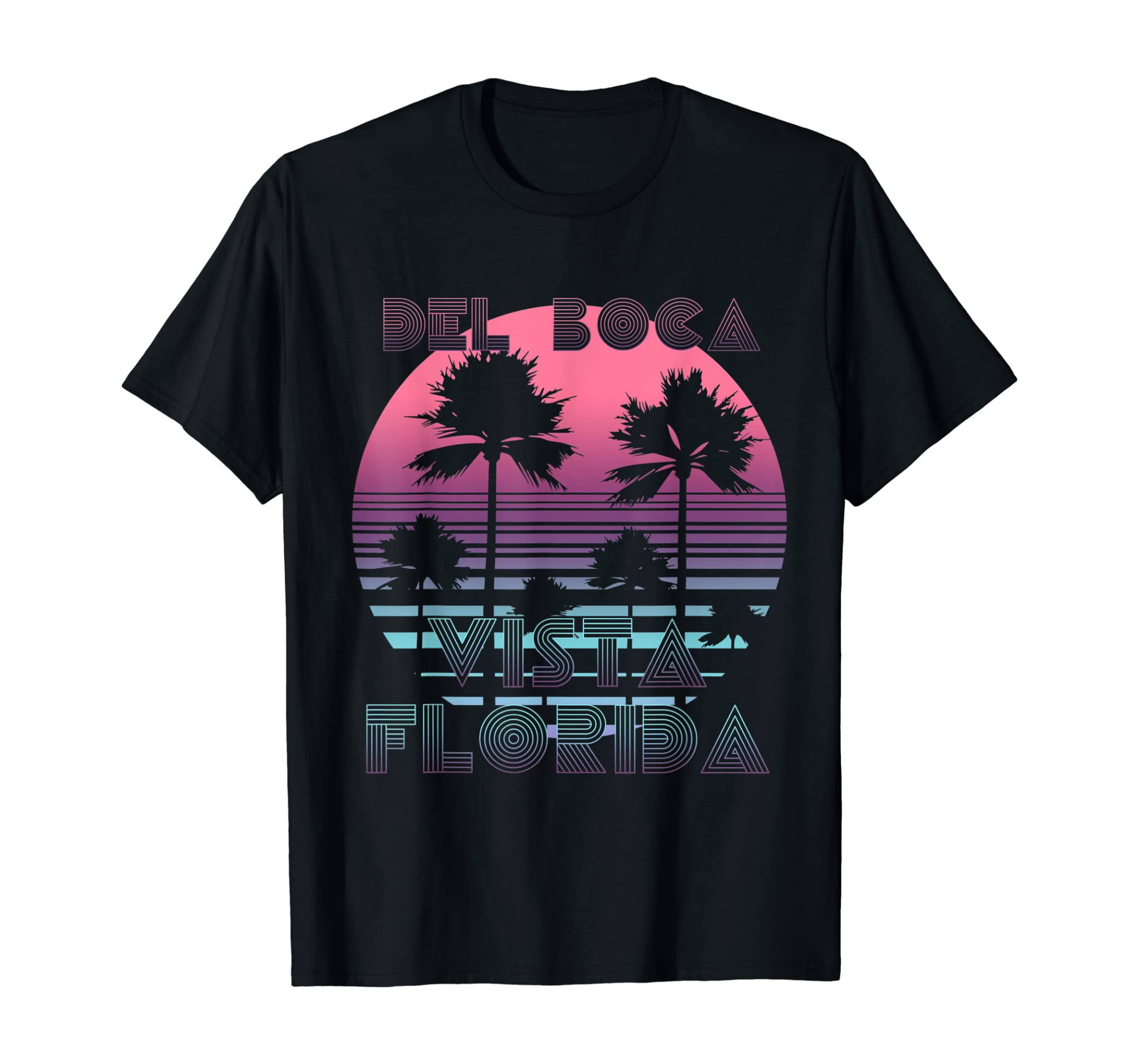 Del Boca Vista Florida Retirement Beaches Palm Trees T-Shirt