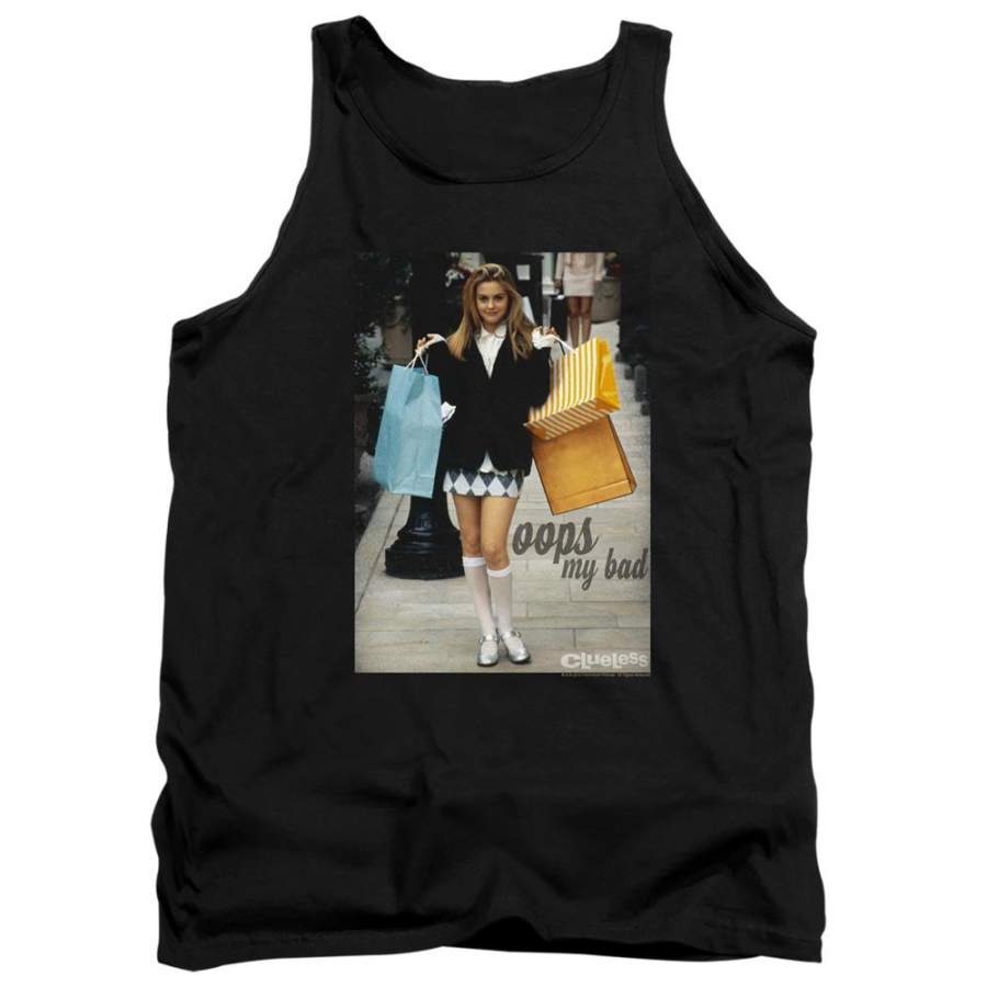 Clueless Oops My Bad Mens Tank Top Shirt Black