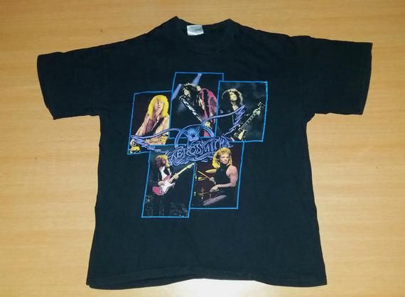 Vintage 1990 Aerosmith Pump World Tour Concert Rare Promo 80S 90S T Shirt