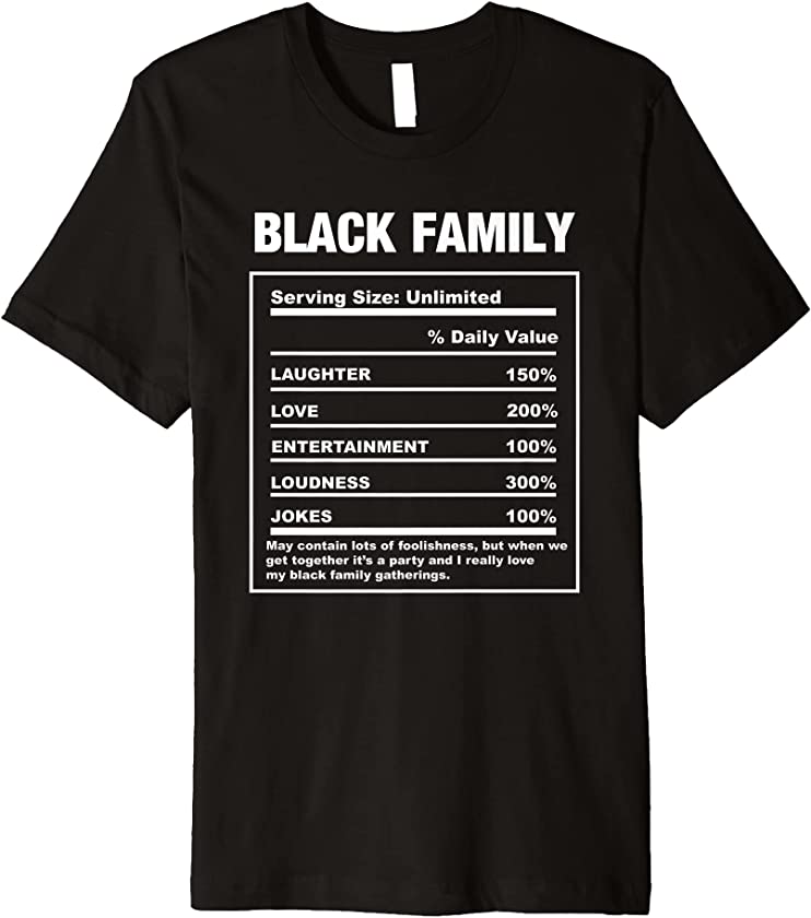 African American Family Matching Thanksgiving Nutrition Premium T-Shirt