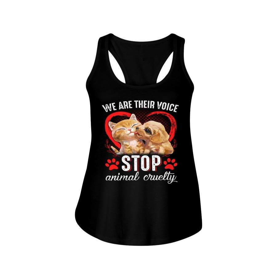 Stop Animal Cruelty T-Shirt Ladies Flowy Tank