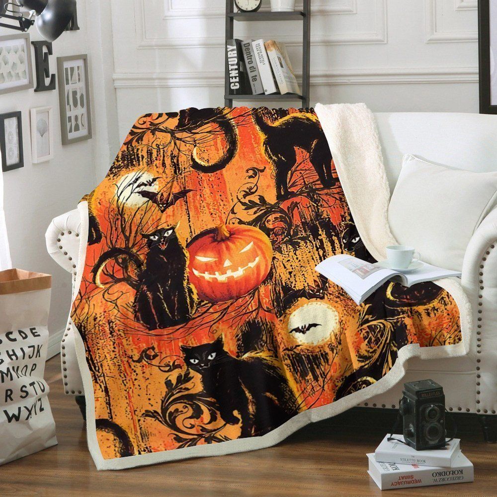 Halloween Sherpa Fleece Blanket RRXC