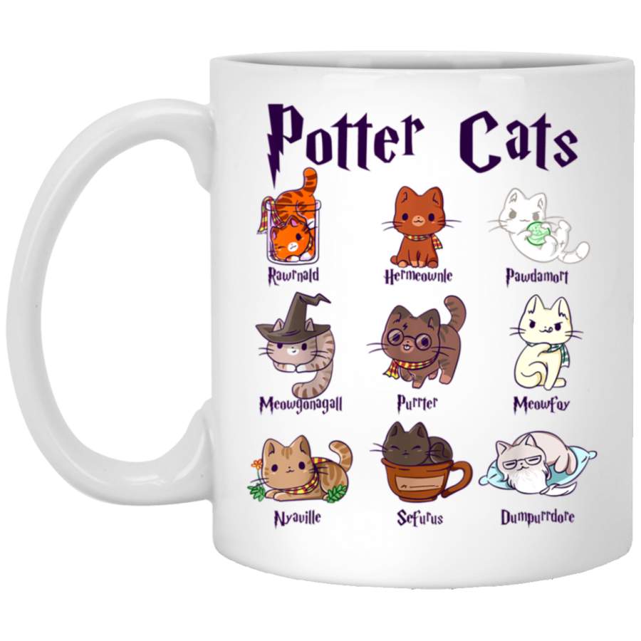 Potter Cats Cute Harry Pawter Kitten 11 oz.White Mug