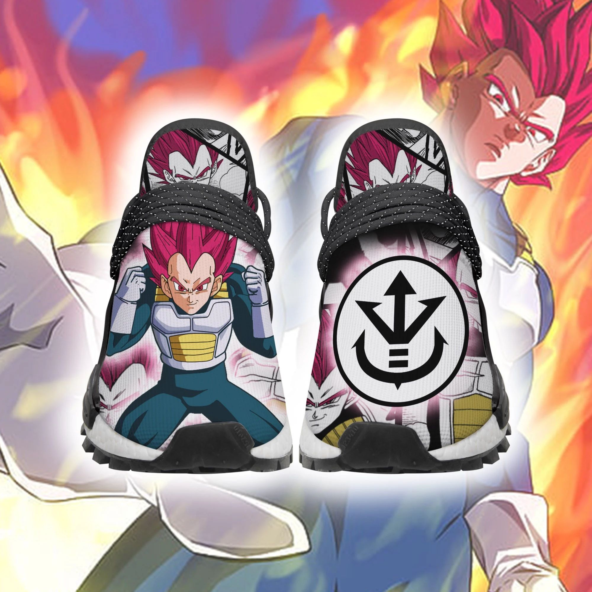 Vegeta God Shoes Custom Ssj Symbol Dragon Ball Z Anime Sneakers Unisex Men Women