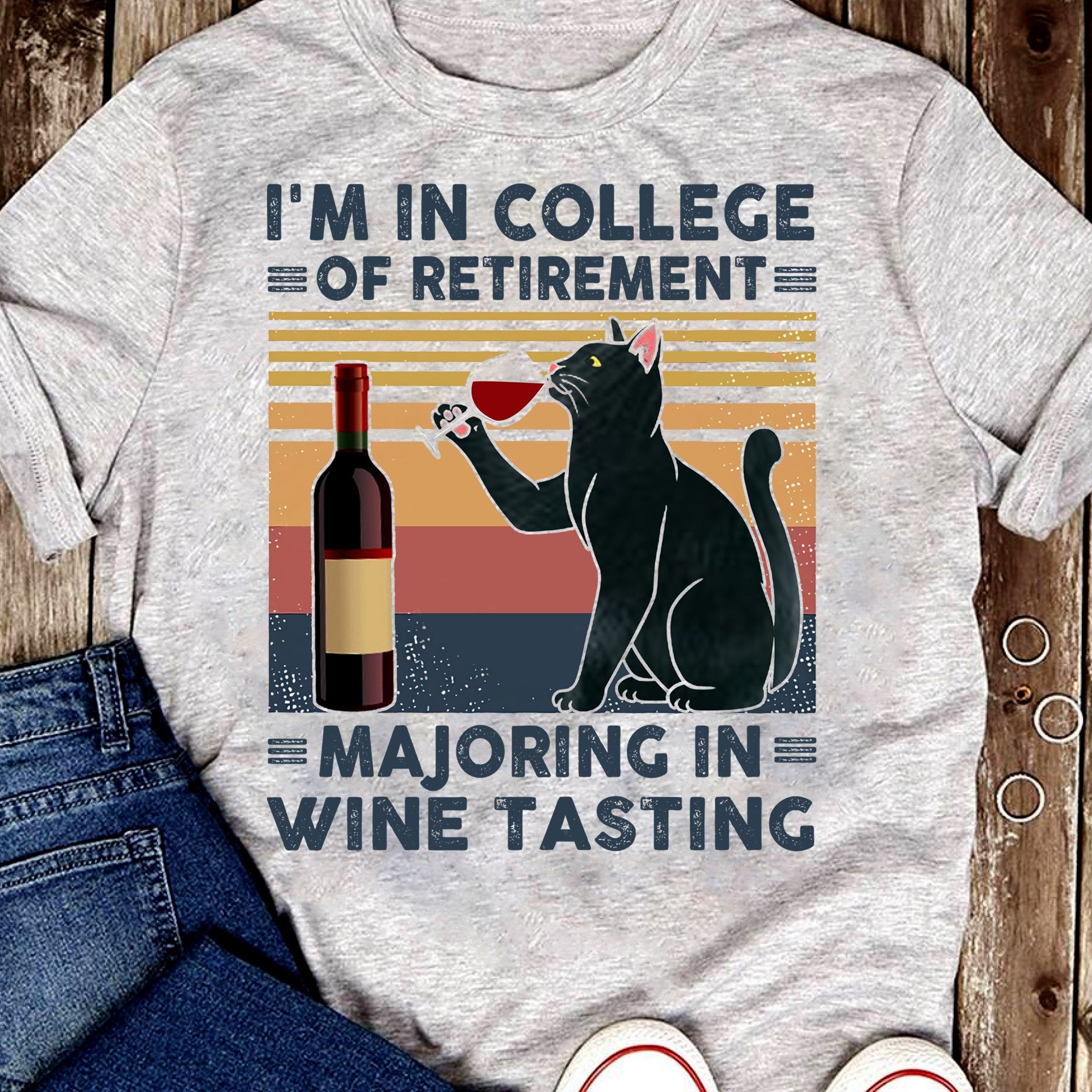 I’m In College Of Retirement Majoring In Wine Tasting Standard Men T-shirt