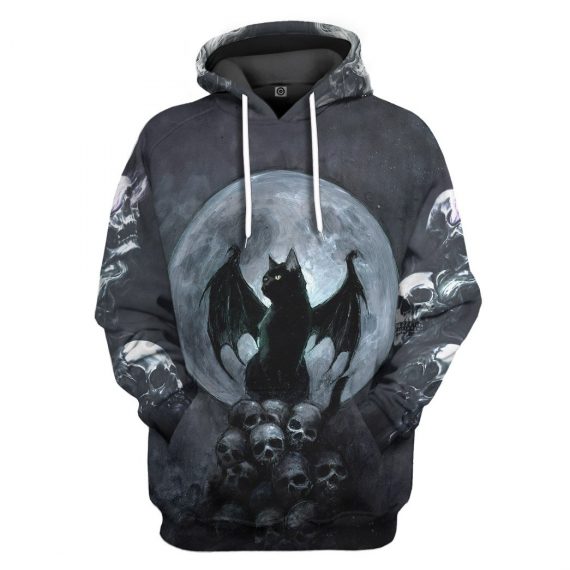 3D Bat Cat Custom All Over Print Unisex Hoodie Cat Lovers