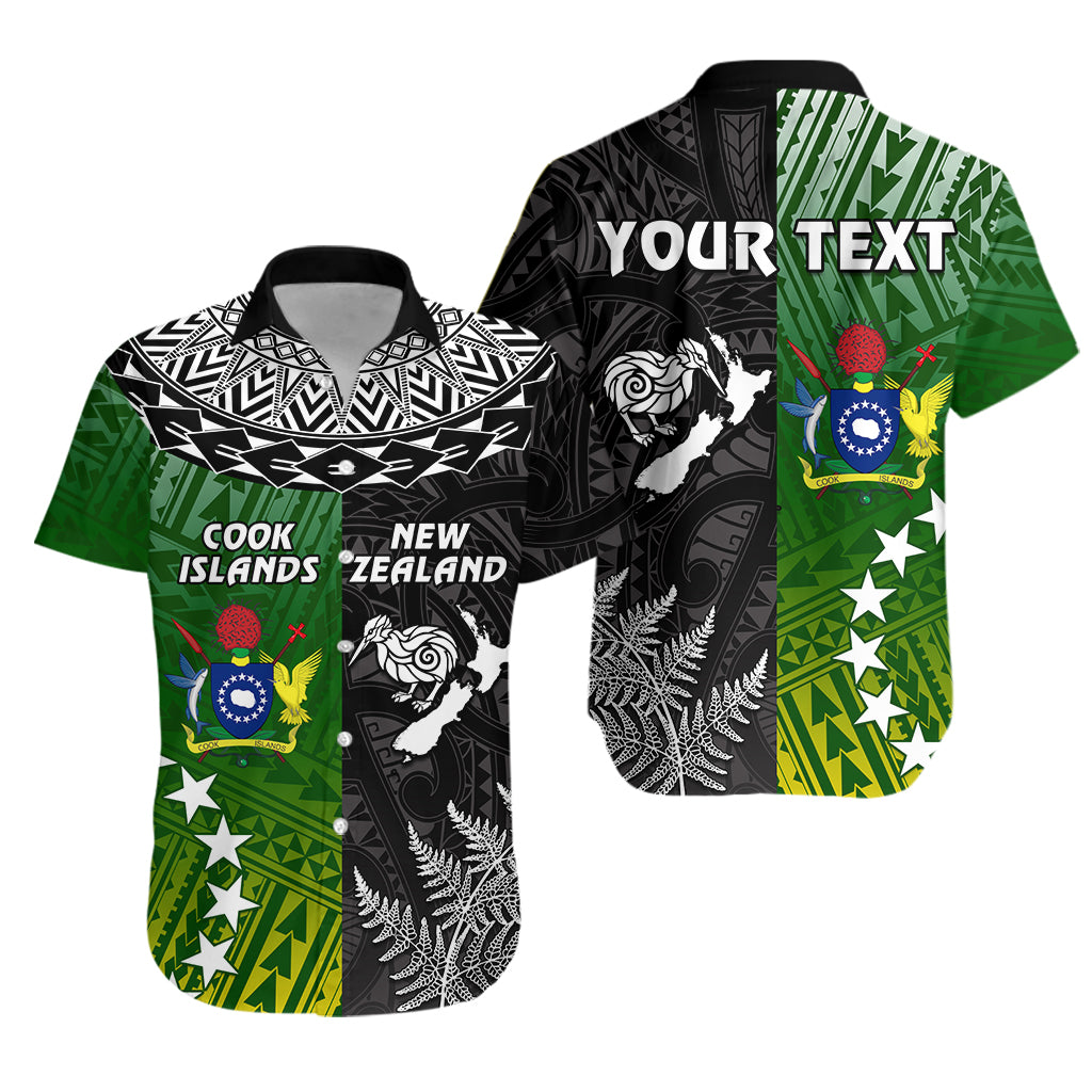 (Custom Personalised) Cook Islands Pattern And New Zealand Kiwi Hawaiian Shirt Lt13