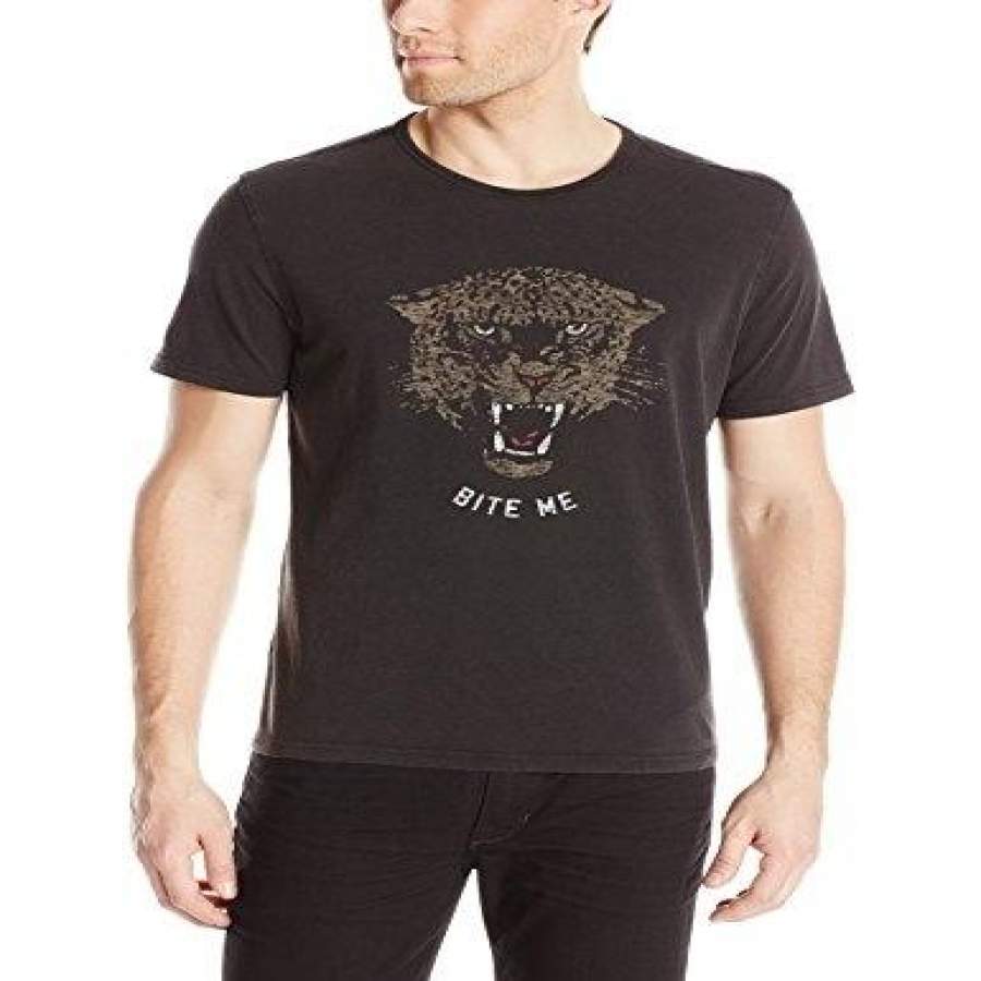 men t-shirt men casual shirt Men’s Bite Me Leopard Graphic T-Shirt