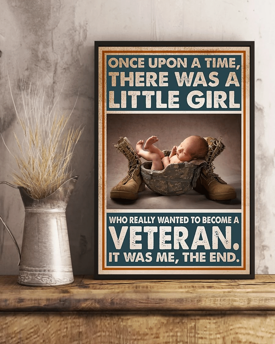 Veteran Poster Canvas – Once Upon A Time There Was A Girl Vintage Home Decor Wall Art Evg81068