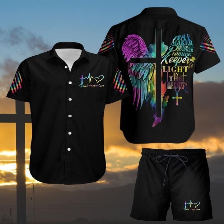 Way Maker Miracle And Faith Hope Love Hawaii Shirts Or Shorts Ha60219