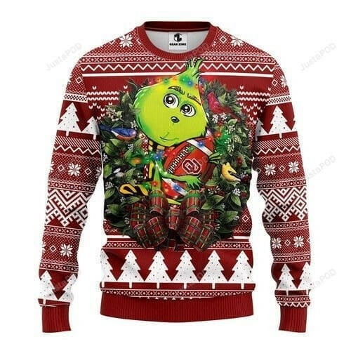 Oklahoma Sooners The Grinch Ugly Sweater