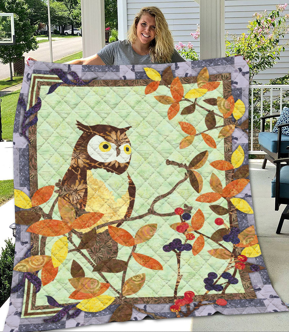 Viticstore™ Animal Owl Tree Soft Cotton All Size Quilt, best gift for family