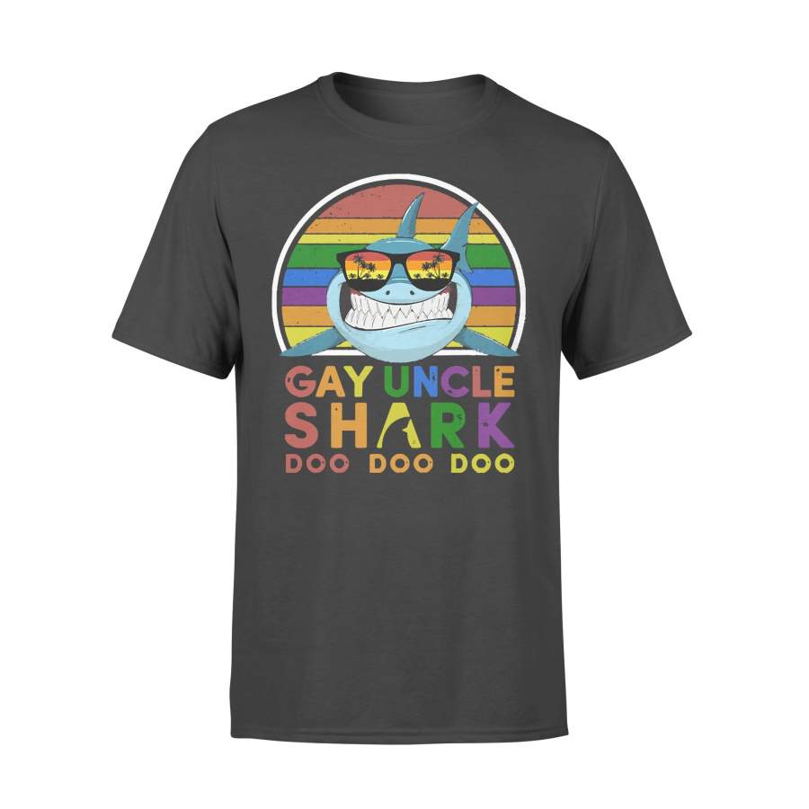 Gay Uncle Shark Lgbtq Pride Doo Doo Doo Vintage T-shirt