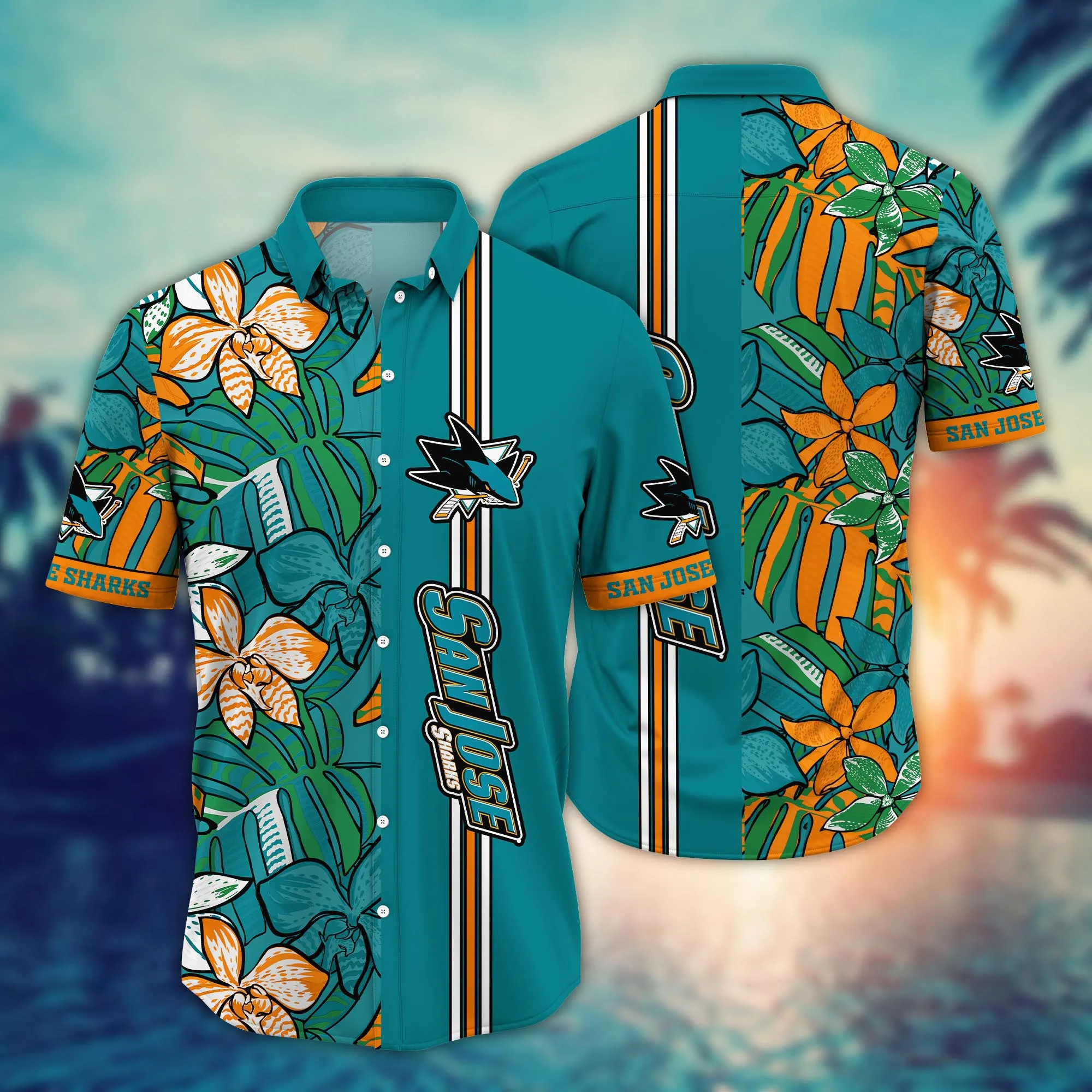 San Jose Sharks Nhl Hawaiian Shirt Brightness Aloha Shirt