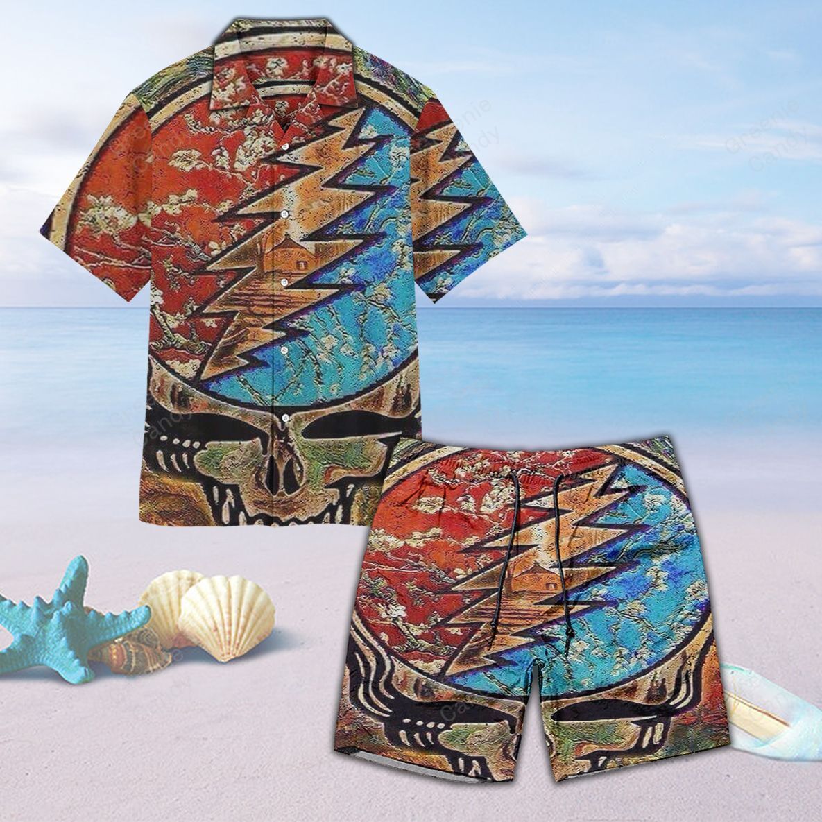 Thankful Dead Unisex Hawaiian Shirt Beach Short Ha52935