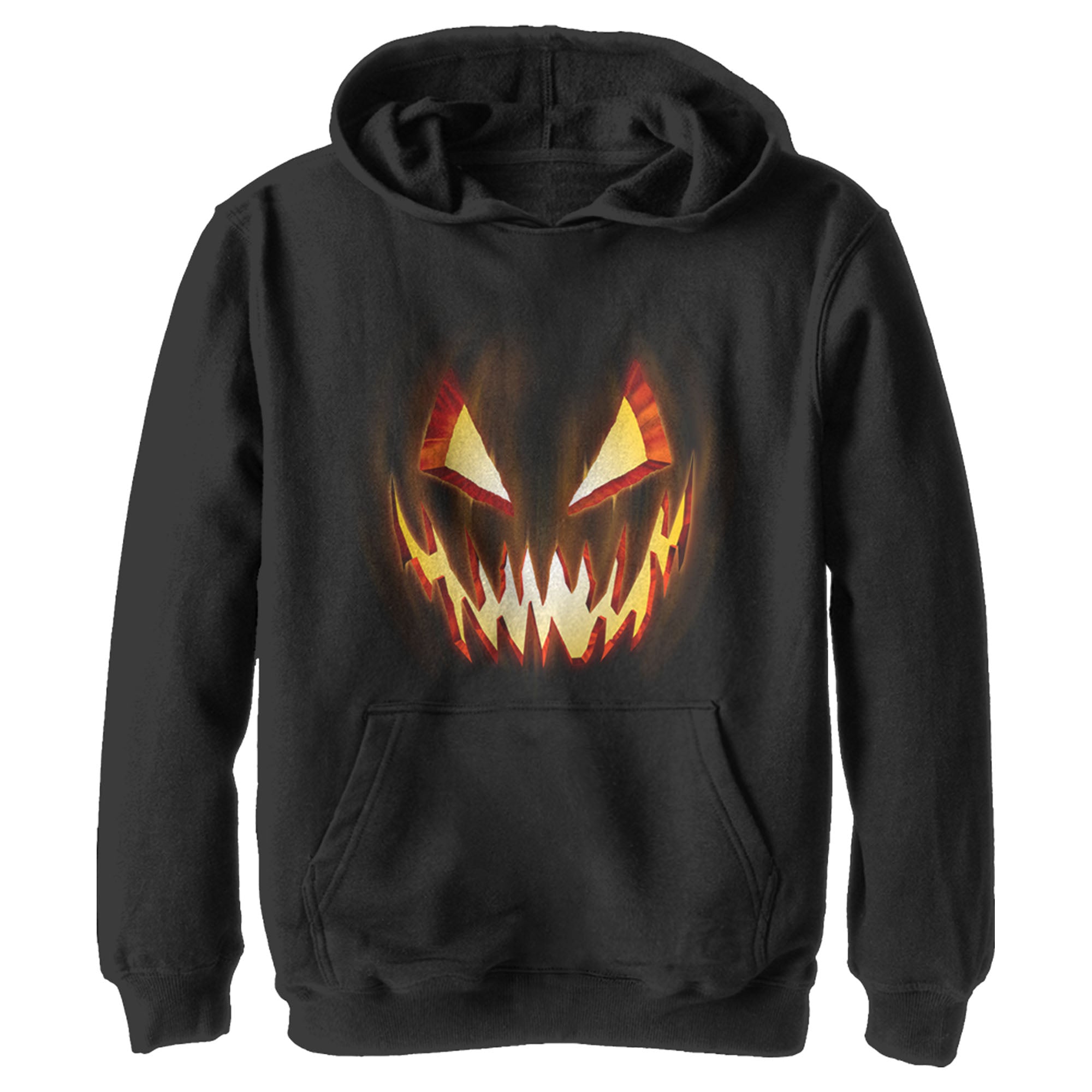 Lost Gods Boy’S Evil Pumpkin Face  Pull Over Hoodie