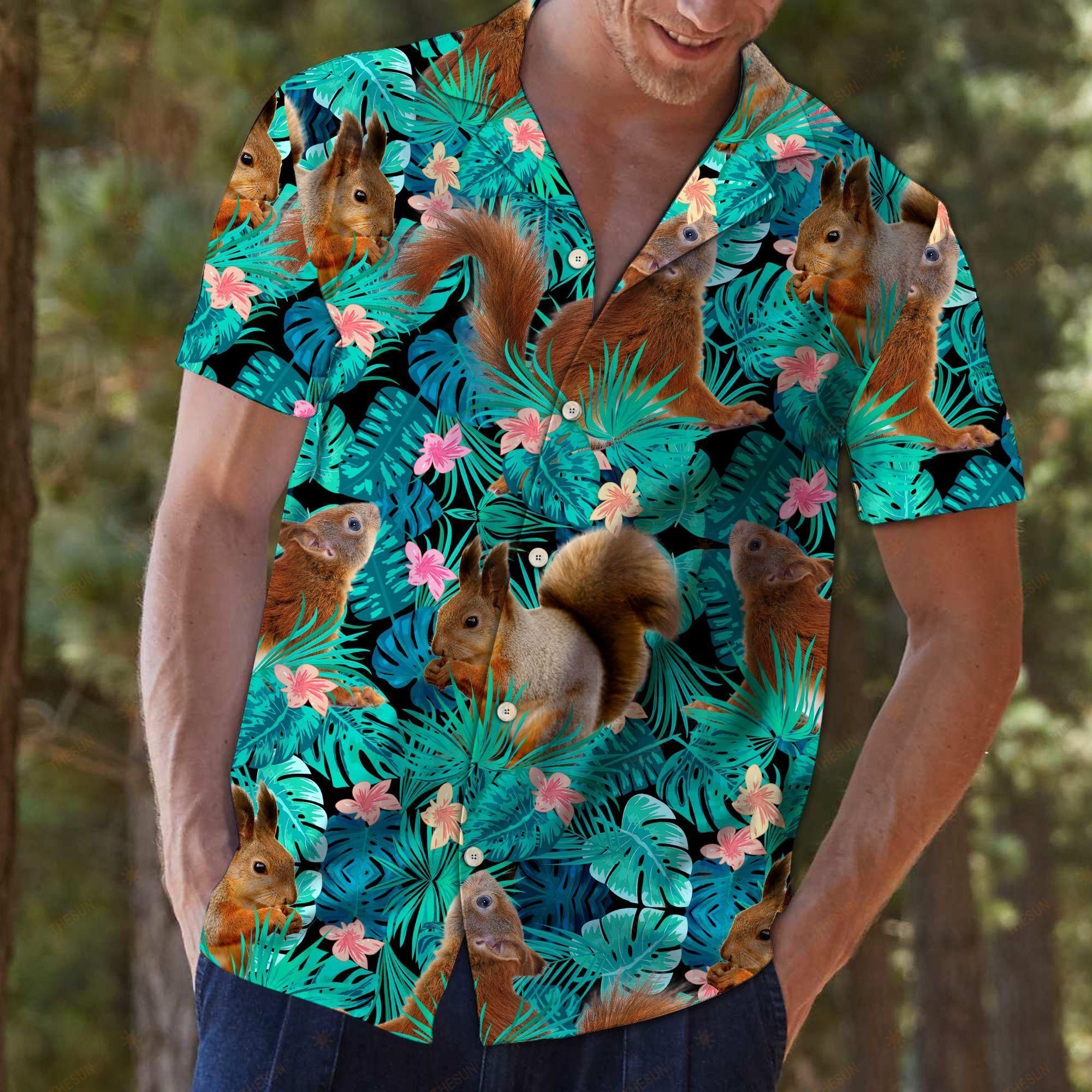 Squirrels Tropical Hawaiian Shirt Ha15886