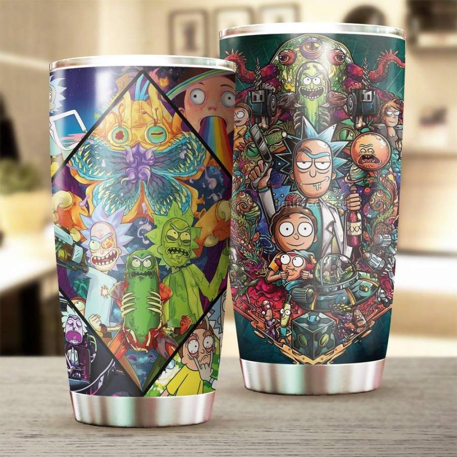 Rick and Morty 01 Stainless Steel Tumbler 20 Oz, Rick and Morty 01 Stainless Steel Mug Cartoon