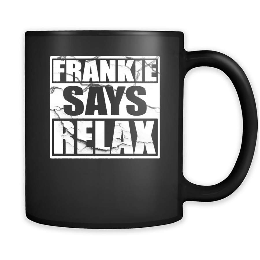 Frankie Say Relax Vintage 80s Music – Full-Wrap Coffee Black Mug