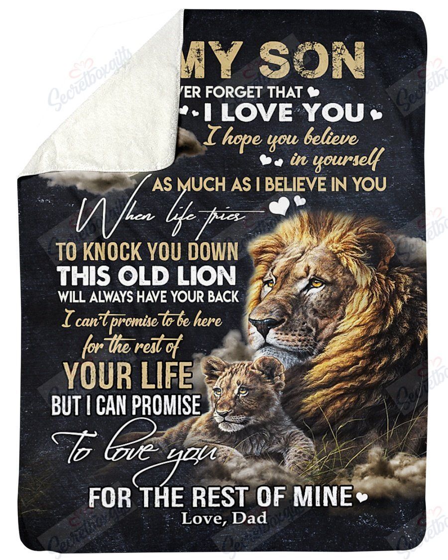 This Old Lion Will Always Have Your Back Dad To Son Yq2101048Cl Fleece Blanket