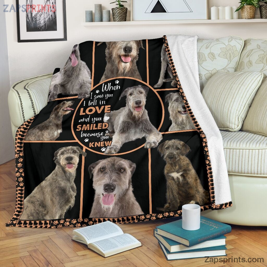 Irish Wolfhound Fall In Love Blanket – Cool Gift Ideas