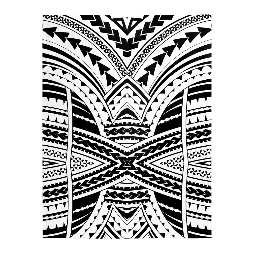 Black And White Maori Tribal Print Blanket – Justbeperfect_Shop