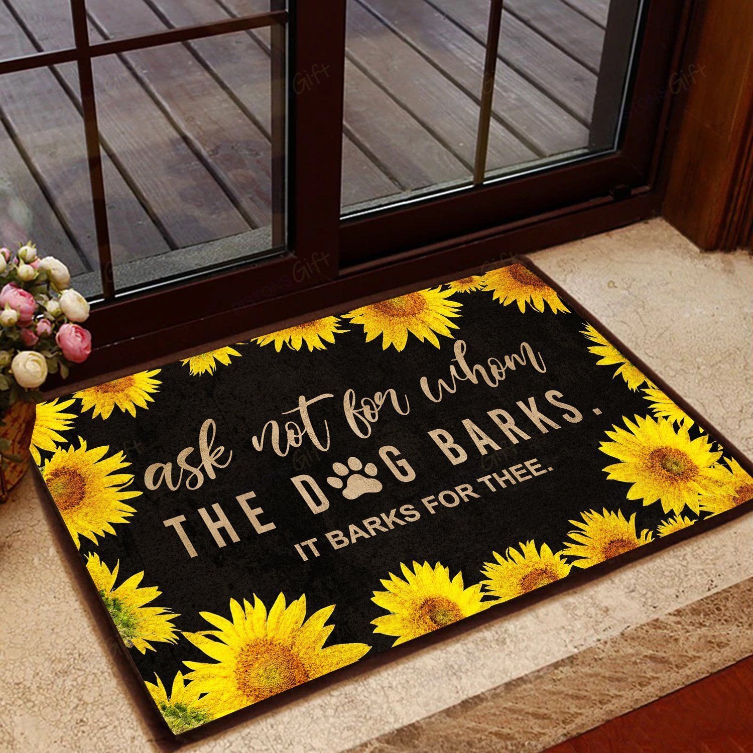 The Dog Barks All Over Printing Doormat