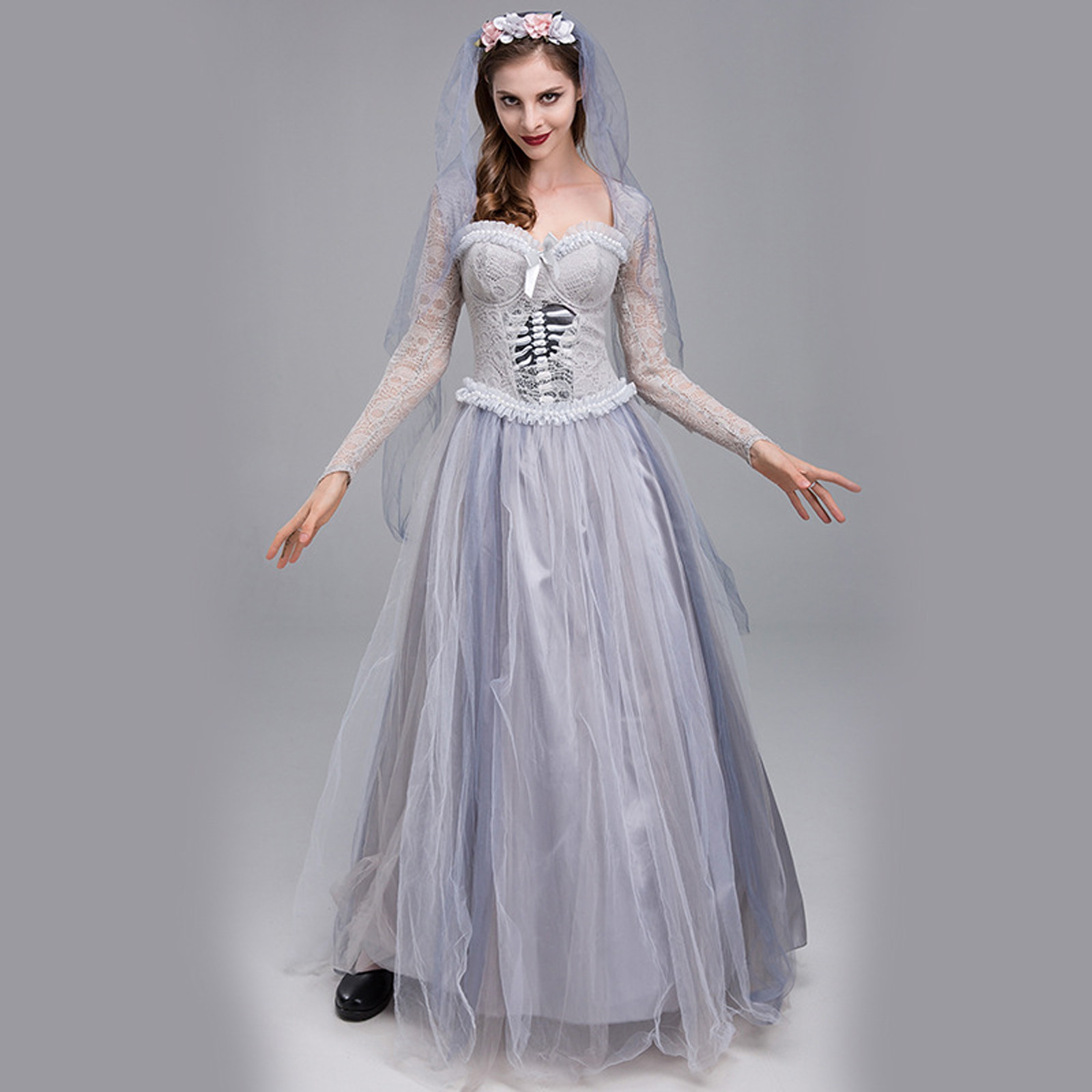 Women Party Dresses Cosplay Ghost Solid Dress Costume Dance Costume Luxury Long Party Dresses Woman For Weddings Evening Dresses alx