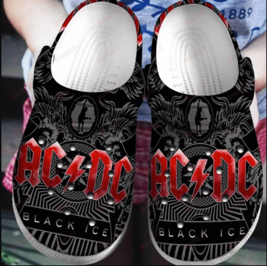 Acdc Band Black Ice 103 For Mens And Womens Gift For Fan Classic Water Rubber Clogs Clogband Clogs, Comfy Footwear