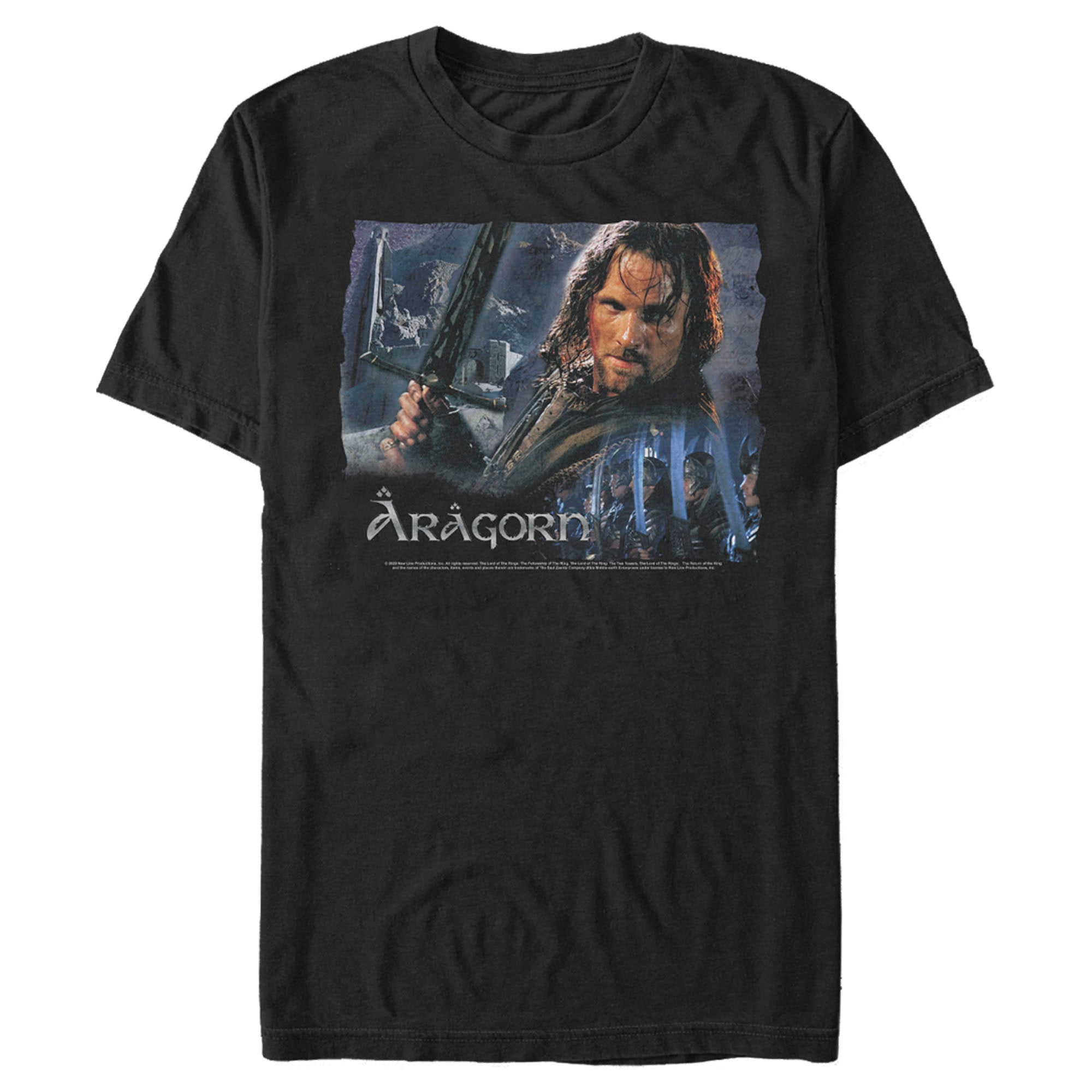 The Lord Of The Rings Men’S Two Towers Aragorn Ready For Battle  T-Shirt