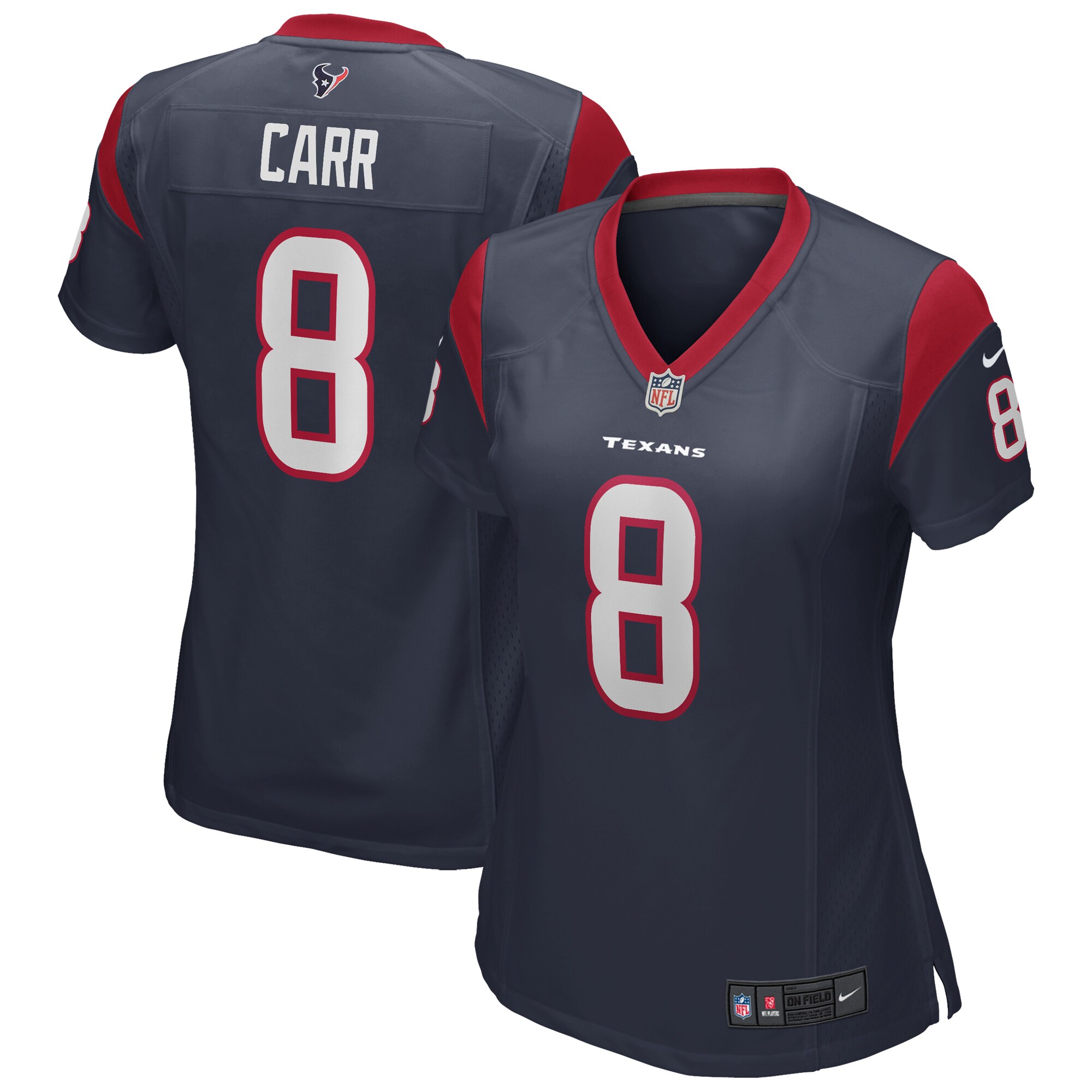 David Carr Houston Texans Women's Game Retired Player Jersey – Navy